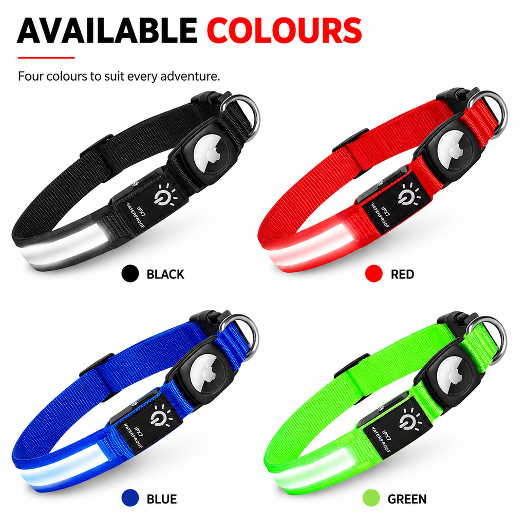 LED Tracker Ready Dog Collar