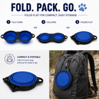 Foldable Double Dog Travel Bowl