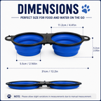 Foldable Double Dog Travel Bowl