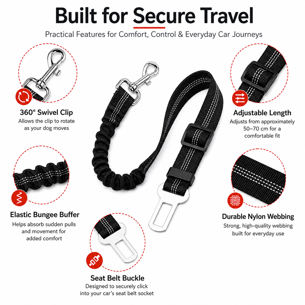 Adjustable Dog Car Seat Belt