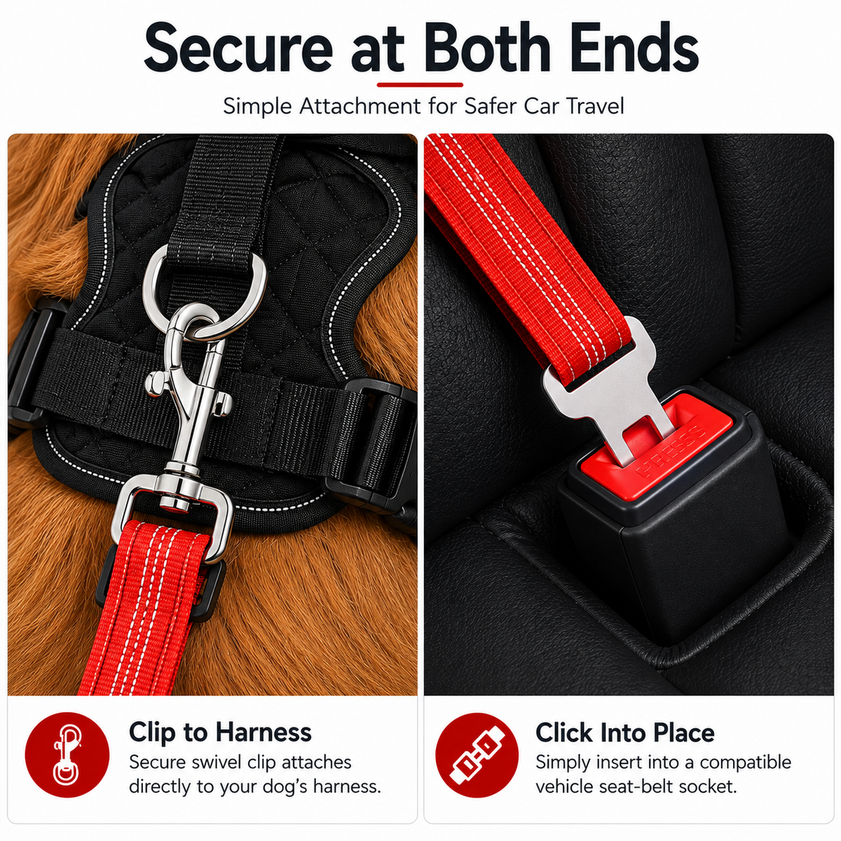 Adjustable Dog Car Seat Belt