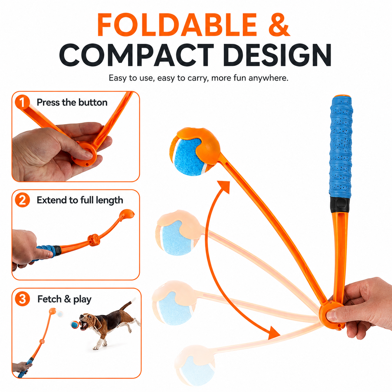 Foldable Dog Ball Launcher