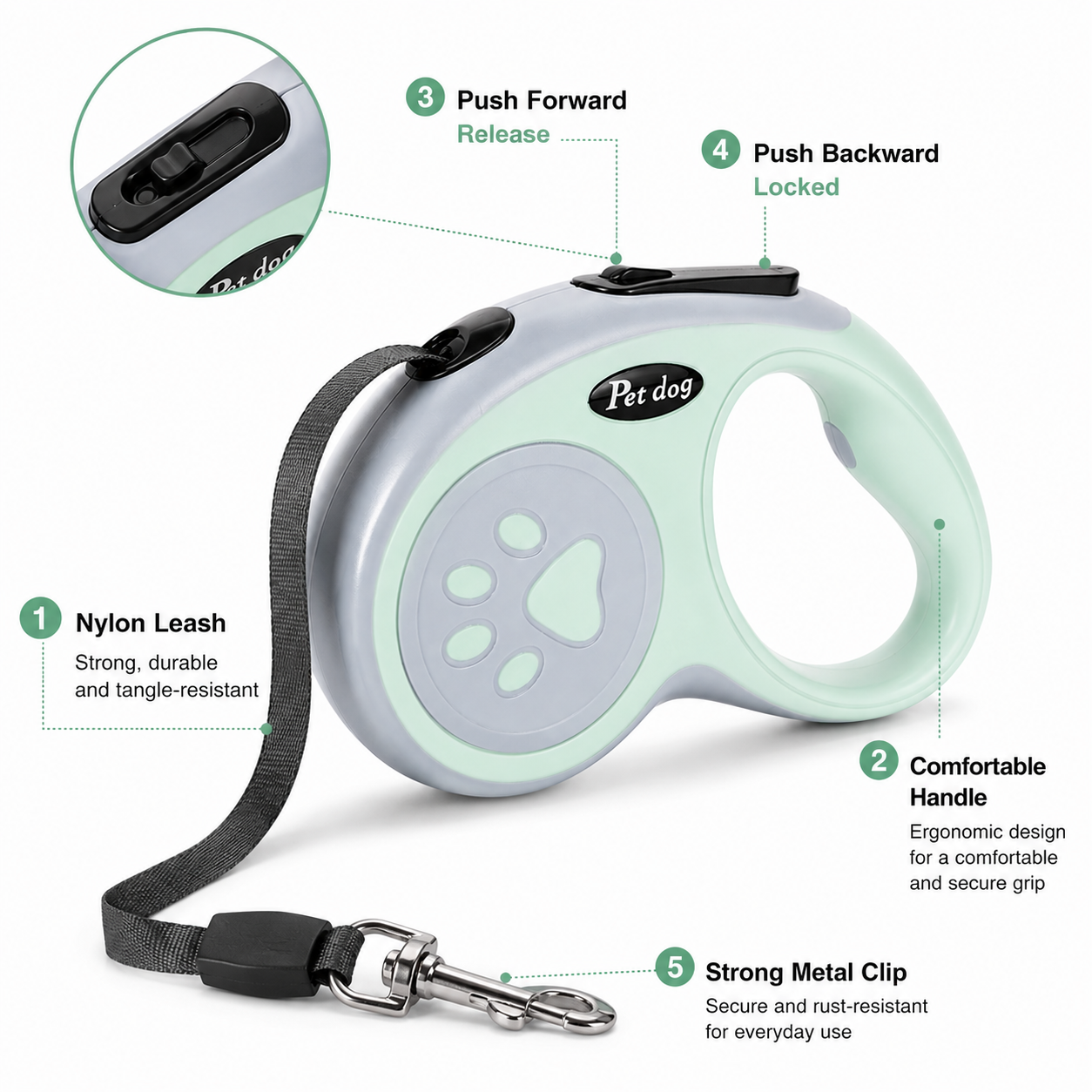 Retractable Dog Lead | 3m & 5m