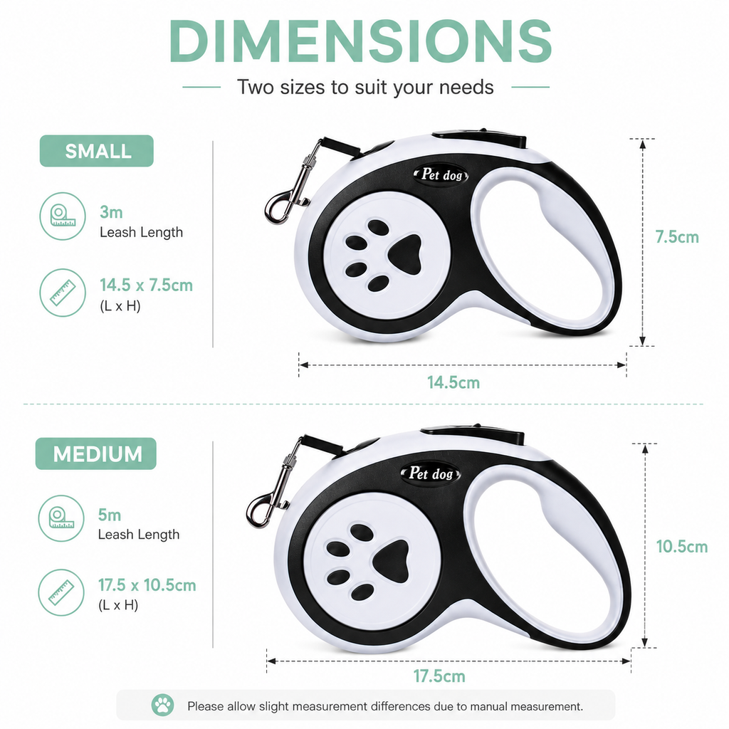 Retractable Dog Lead | 3m & 5m