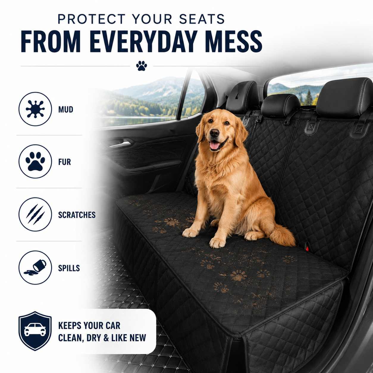 Waterproof Dog Car Seat Cover