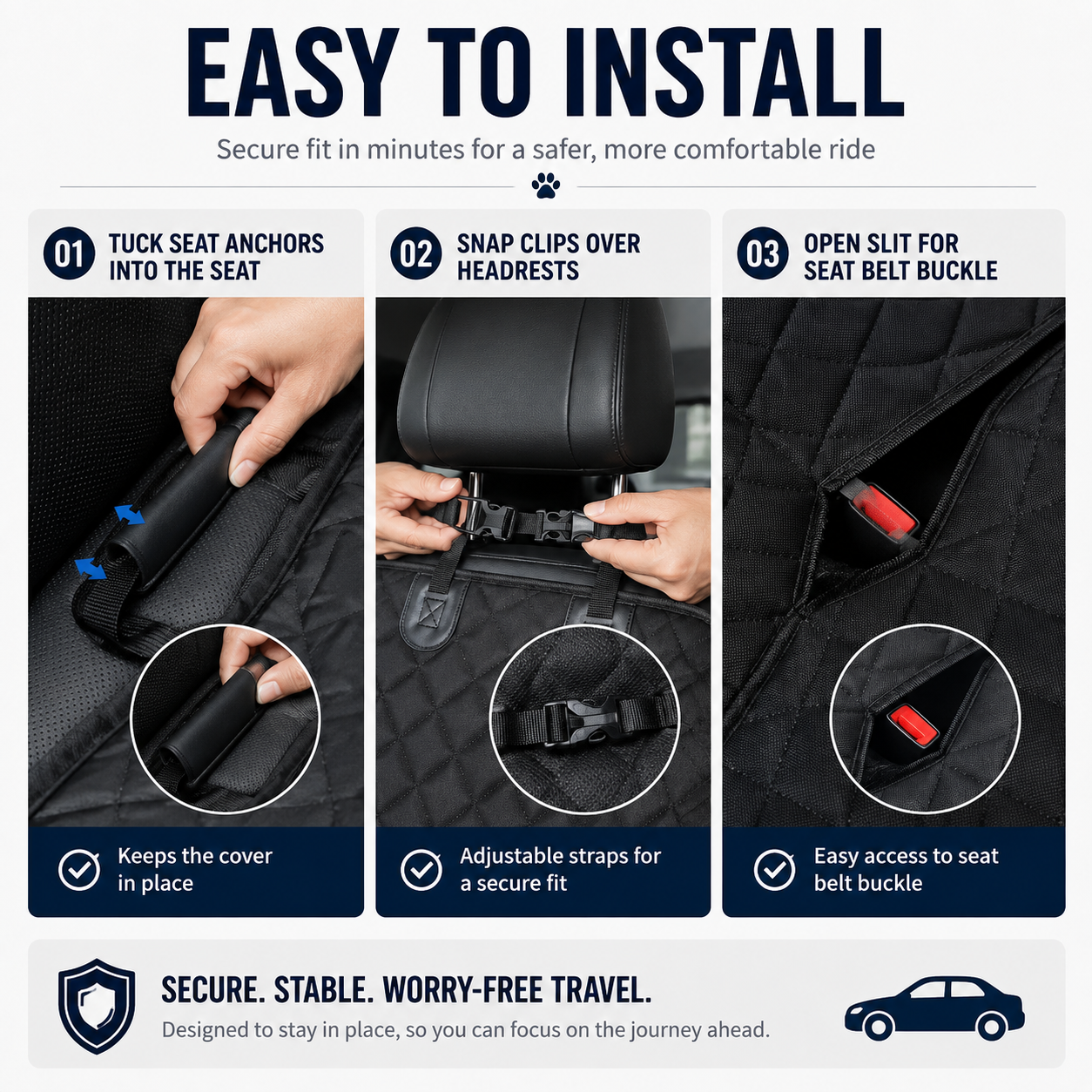 Waterproof Dog Car Seat Cover