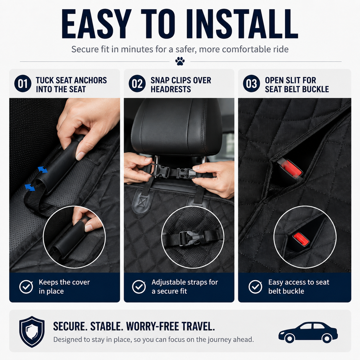 Waterproof Dog Car Seat Cover