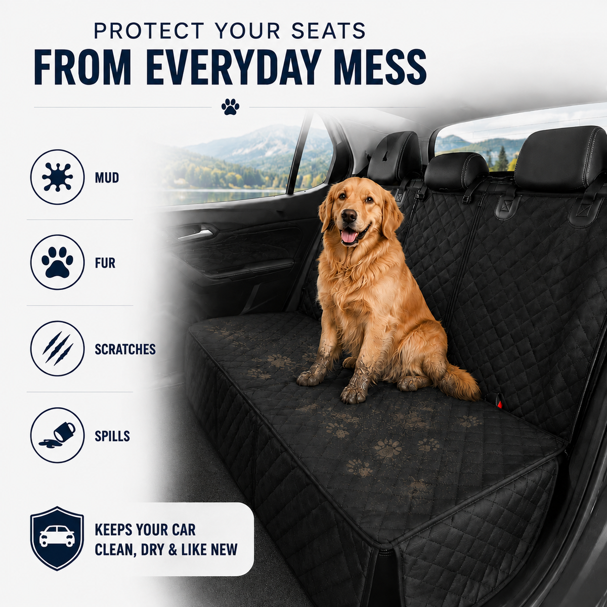 Waterproof Dog Car Seat Cover
