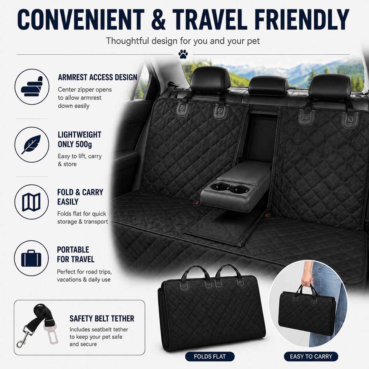 Waterproof Dog Car Seat Cover