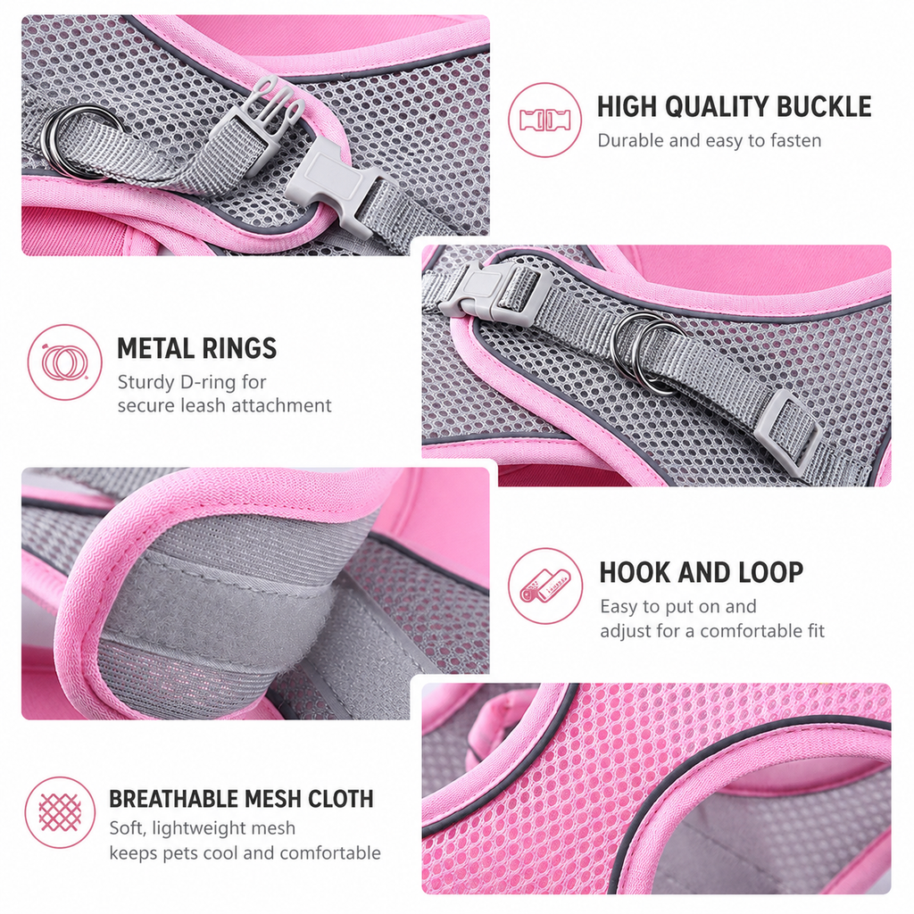 Soft Mesh Reflective Dog Harness