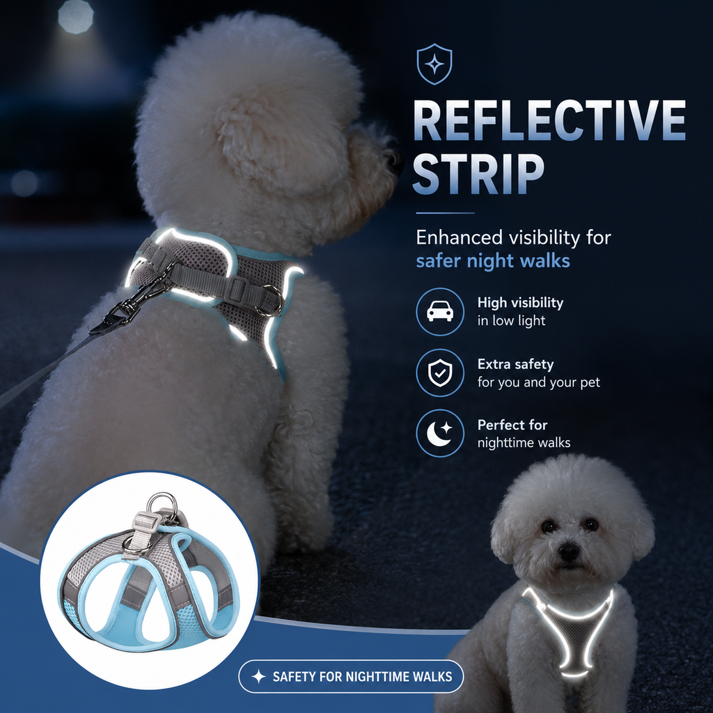 Soft Mesh Reflective Dog Harness