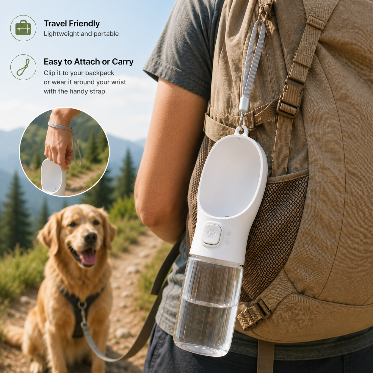 Portable Dog Water Bottle 550ml