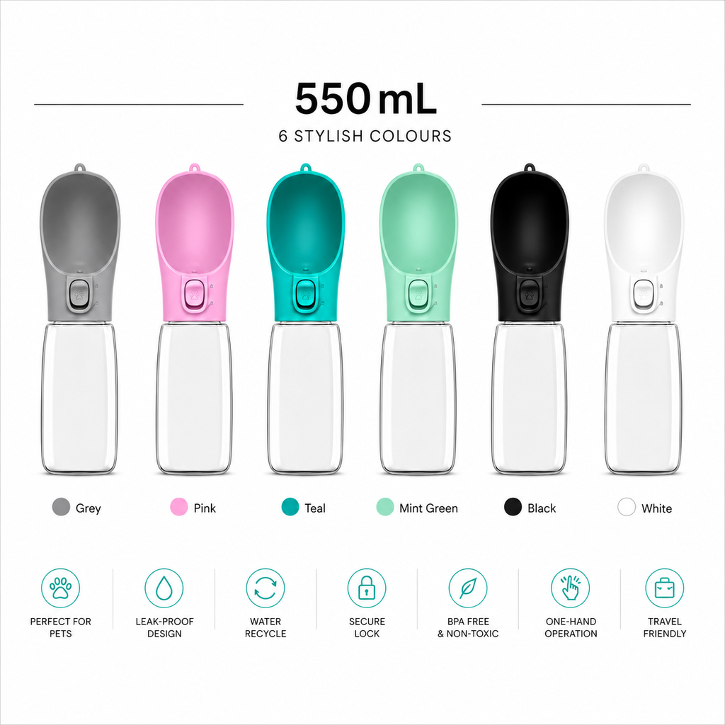 Portable Dog Water Bottle 550ml