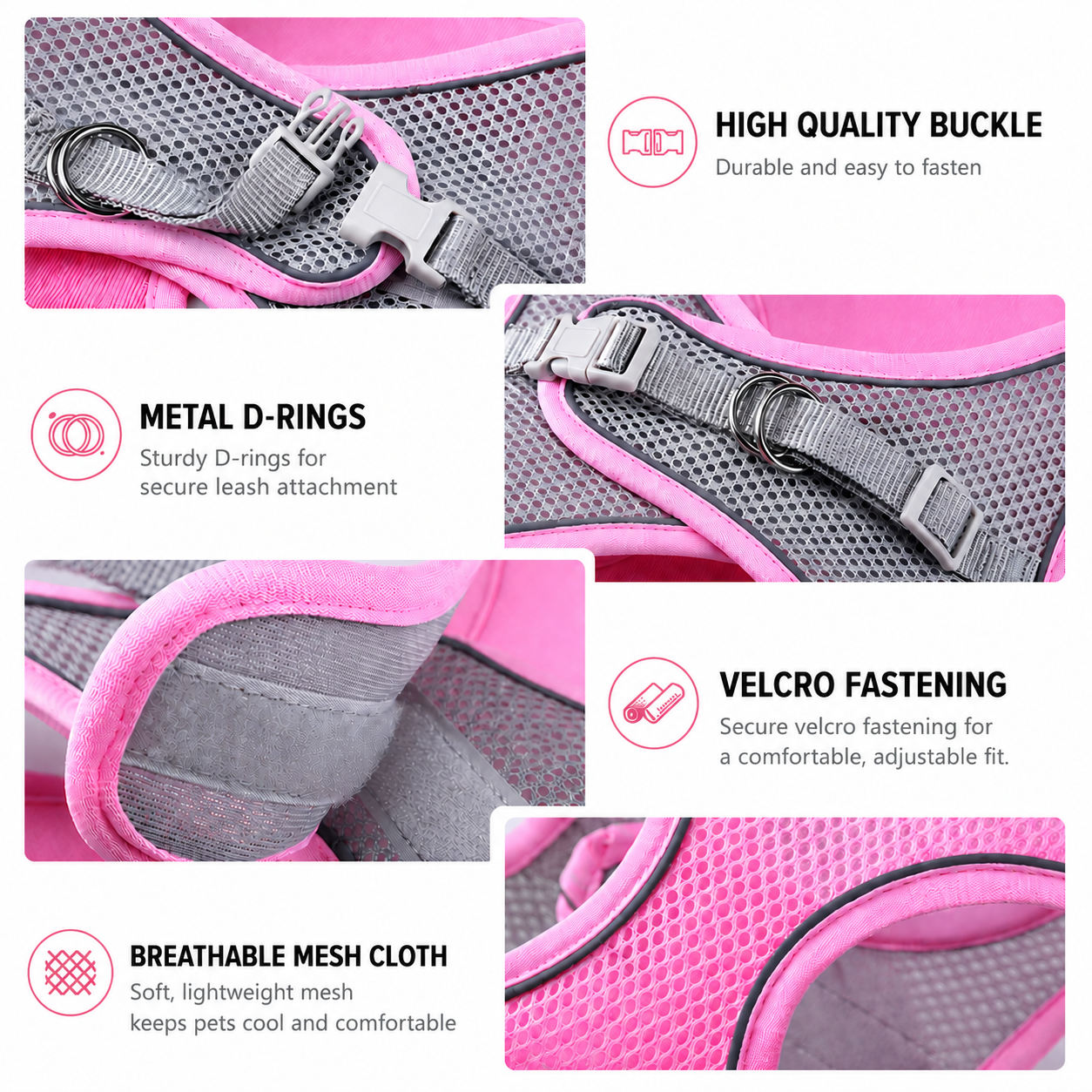 Soft Mesh Reflective Dog Harness