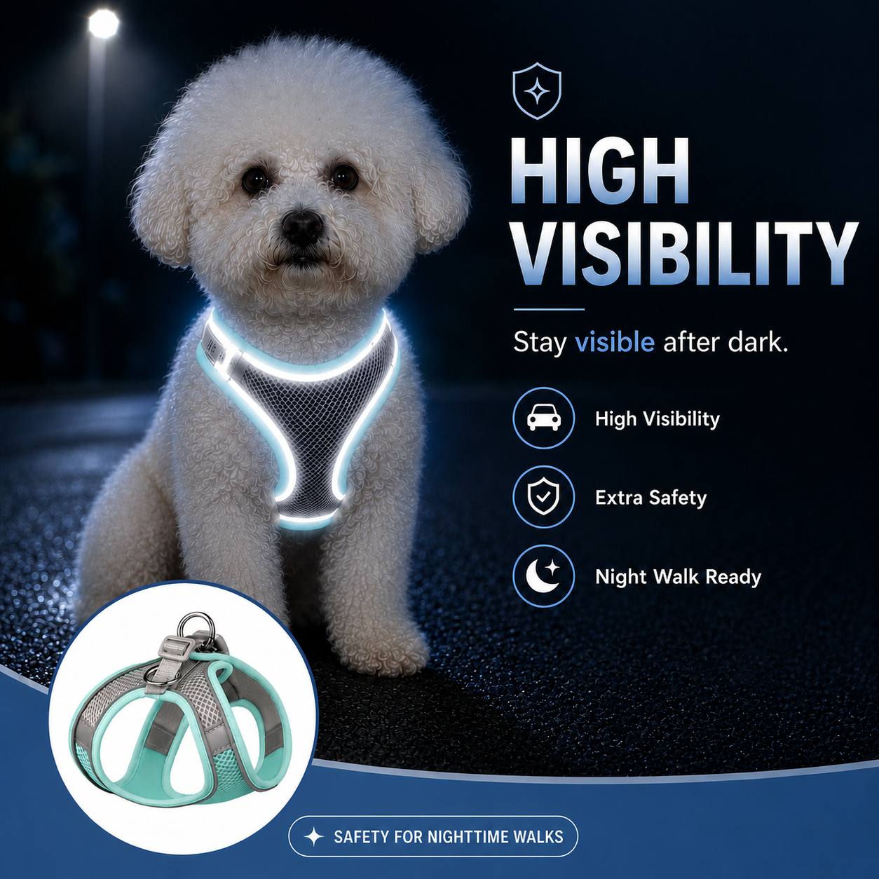 Soft Mesh Reflective Dog Harness